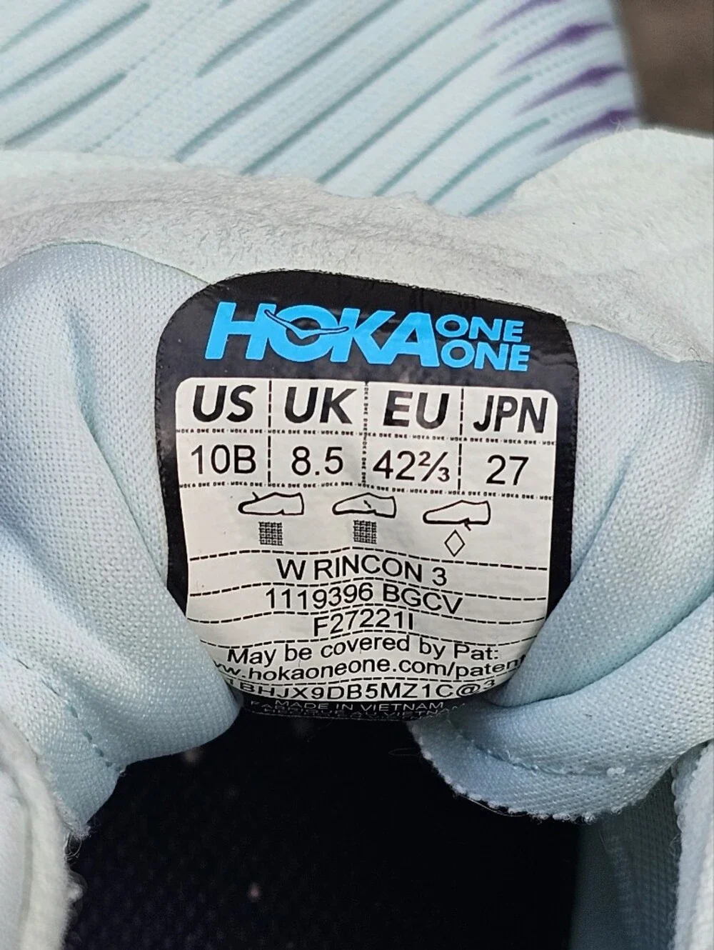HOKA Women's Light Blue & Purple Running Shoes